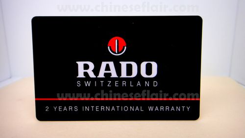 Unfilled - Replica Rado Warranty Card